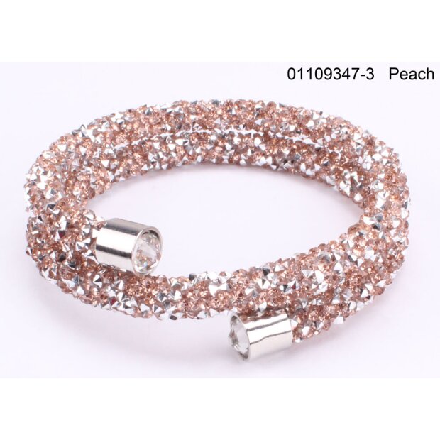 Bangle with magnetic clasp Peach