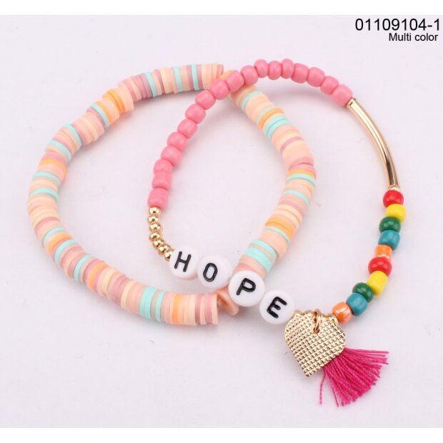 Hope bracelet multi color