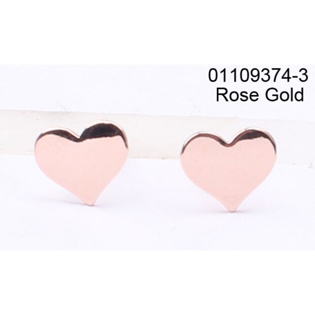 Heart shaped earrings Rose Gold