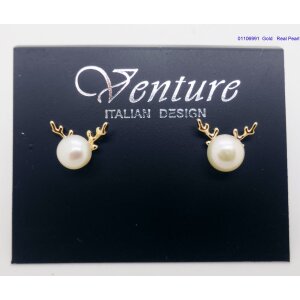 Genuine freshwater pearl earrings