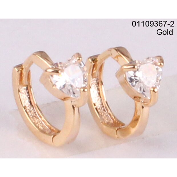Earrings with Cubic Zirconia Gold