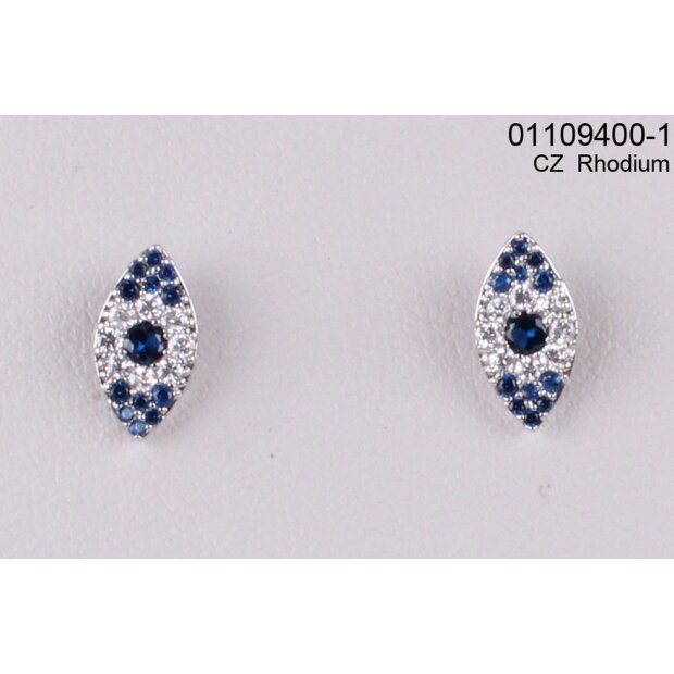 Earrings with Cubic Zirconia Rhodium