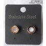 Stainless steel earrings rose gold