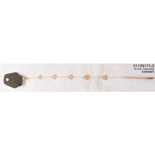 Edelstahl Armband 18+3 cm Rose Gold