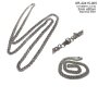 Stainless steel double curb chain 3 mm Steel 60 cm