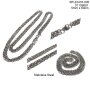 Stainless steel double curb chain 5.0 mm Steel 60 cm