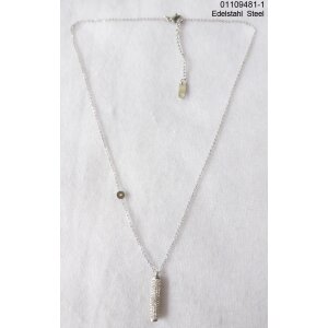Stainless Steel Ladies Necklace Pendant / Rhinestone