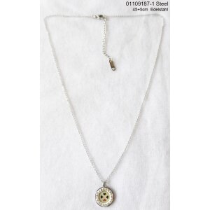 Stainless steel necklace with pendant 45+5 cm