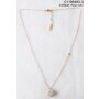 Stainless steel necklace with pendant with crystal stones rose gold