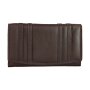 Tillberg ladies wallet made from real leather 10x17x3 cm dark brown