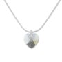 Necklace, heart necklace with Swarovski stone in different colors anthrazitgrey