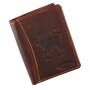 Wallet made from real water buffalo leather with lion motif lion 5