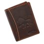 Wallet made from real water buffalo leather with lion motif lion 8