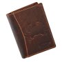 Wallet made from real water buffalo leather with crab motif