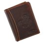 Wallet made from real water buffalo leather with scorpion motif