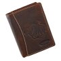 Wallet made from real water buffalo leather with bull motif