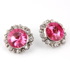 Kette + Ohrringe kristall+rosa 01100813