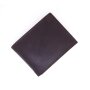 Wallet made from real leather, reddish brown