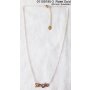 Stainless steel chain with (Single) pendant 45+5 cxm rose gold