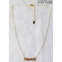 Stainless steel chain with (Friends) pendant 45+5 cm gold