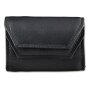 Mini wallet made from real nappa leather 7 cm x 9,5 cm x 1,5 cm, black