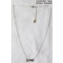Stainless steel necklace with( Love)  pendant 45 + 5 cm