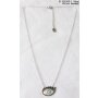 Stainless steel necklace with pendant 45 + 5 cm silver