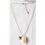 Stainless steel necklace with pendant 45 + 5 cm rose gold