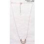 Stainless steel necklace with pendant 45 + 5 cm Silver