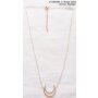 Stainless steel necklace with pendant 45 + 5 cm Rose Gold