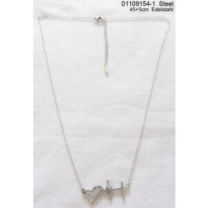 Stainless steel necklace with pendant 45 + 5 cm