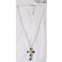 Stainless steel necklace with cross pendant 45 + 5 cm