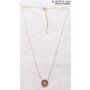 Stainless steel necklace with pendant 45 + 5 cm gold