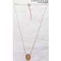 Stainless steel necklace with pendant 45 + 5 cm rose gold