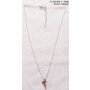 Stainless steel necklace with flamingo pendant 45 + 5 cm silver