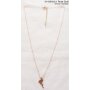 Stainless steel necklace with flamingo pendant 45 + 5 cm rose gold