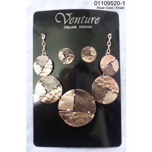Fashionable jewelry set (necklace and earrings)