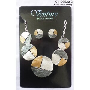 Fashionable jewelry set (necklace and earrings)