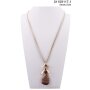 Long fashionable leather cord chain