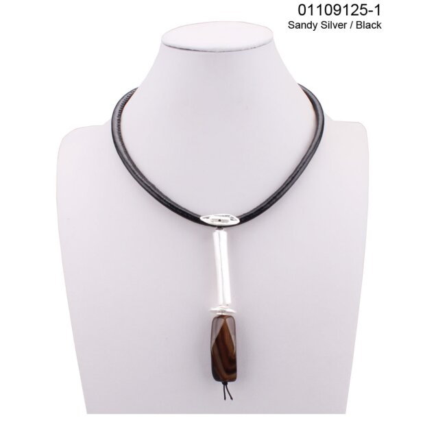 Fashionable Short Leather Cord Chain