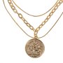 Necklace with coin pendant Gold