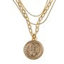 Necklace with coin pendant Gold