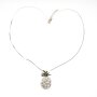 Fashionable long necklace + pineapple pendant with...