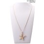 Fashionable long necklace with starfish pendant Sandy Gold