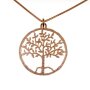 Modische Lange Halskette mit Lebensbaum Anh&auml;nger Sandy Rose Gold