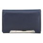 Tillberg ladies wallet wallet made from real nappa leather 9,5x15x3,5 cm navy blue