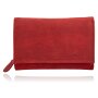 Ladies wallet genuine leather 15.5 cm * 10.5 cm * 4 cm water buffalo Red
