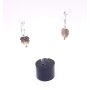 Earrings with palm shaped pendant nickel free silver