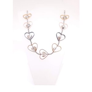 Necklace with heart pendants