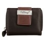 Tillberg ladies wallet made from real leather black+reddish brown
